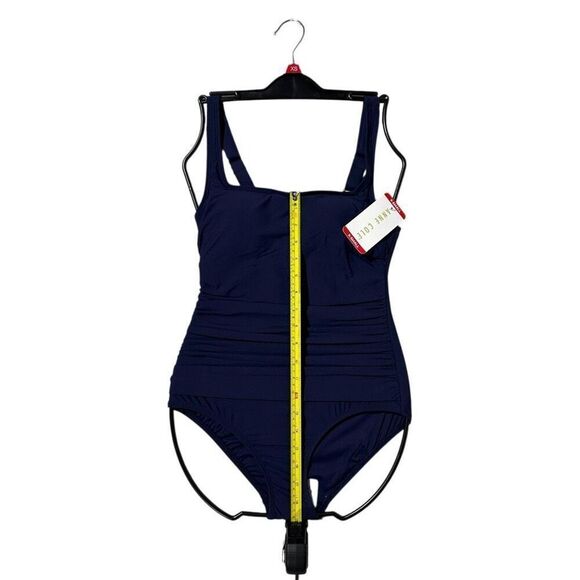Anne Cole Women’s Square Neck One Piece Swimsuit XS Color Navy - Picture 7 of 8